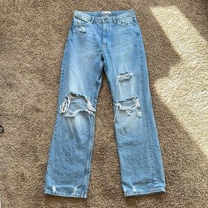Zara Ripped Blue Jeans